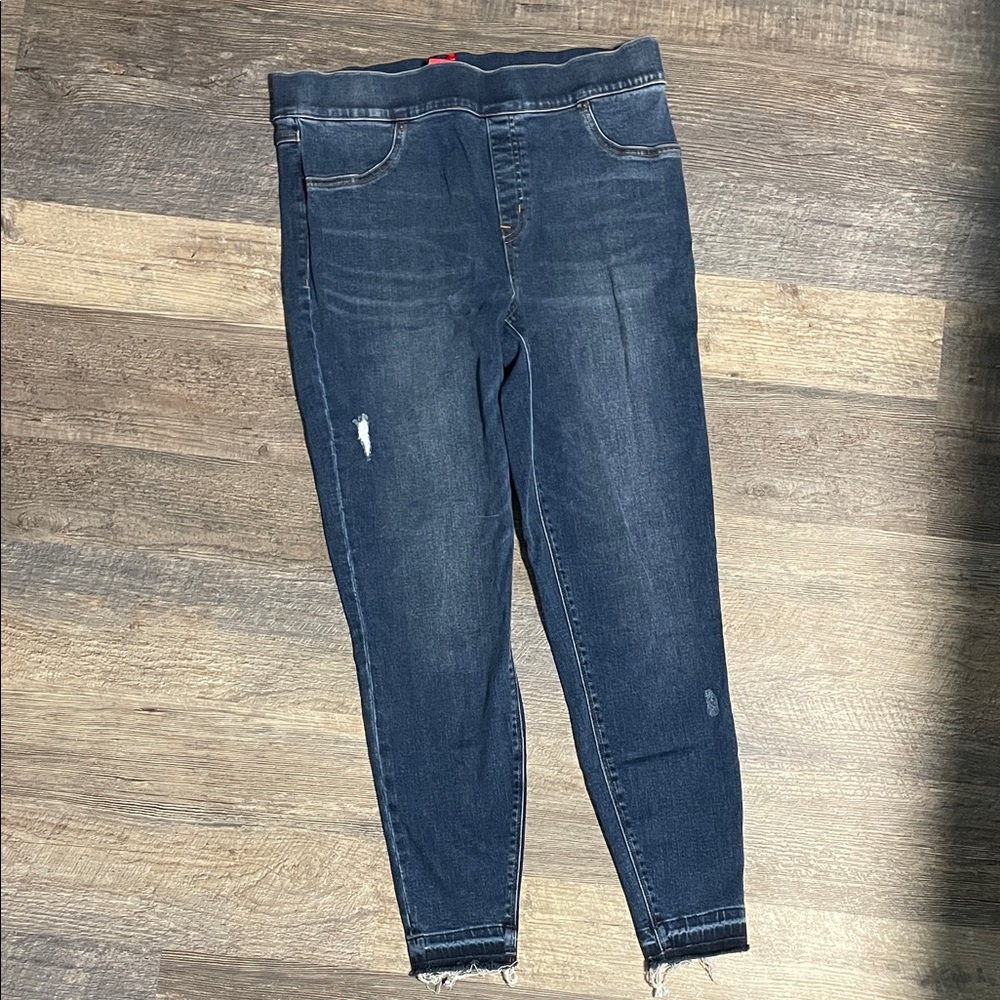 Spanx distressed pull on jeggings
